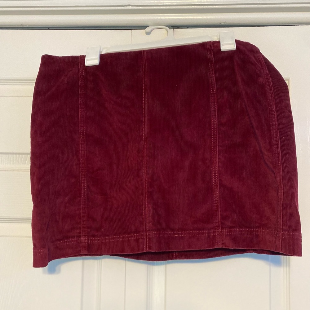 2/$20 Burgundy Corduroy Skirt